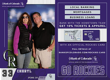Custom Sports Card at Rockies Opening Day in Denver, Colorado