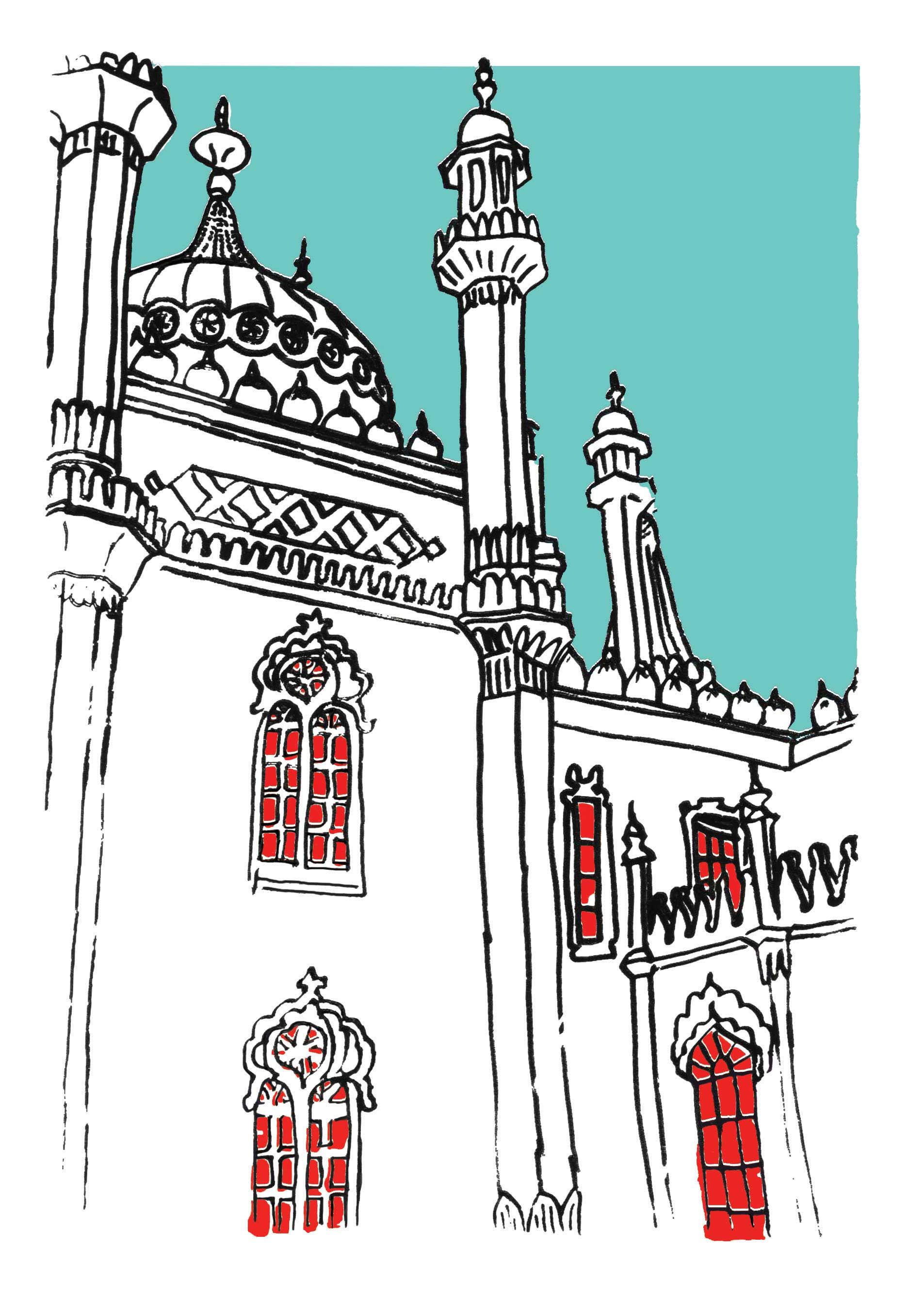 A5 Card 'Orange Pavilion' by ClairyB