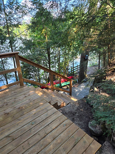 dock stairs install