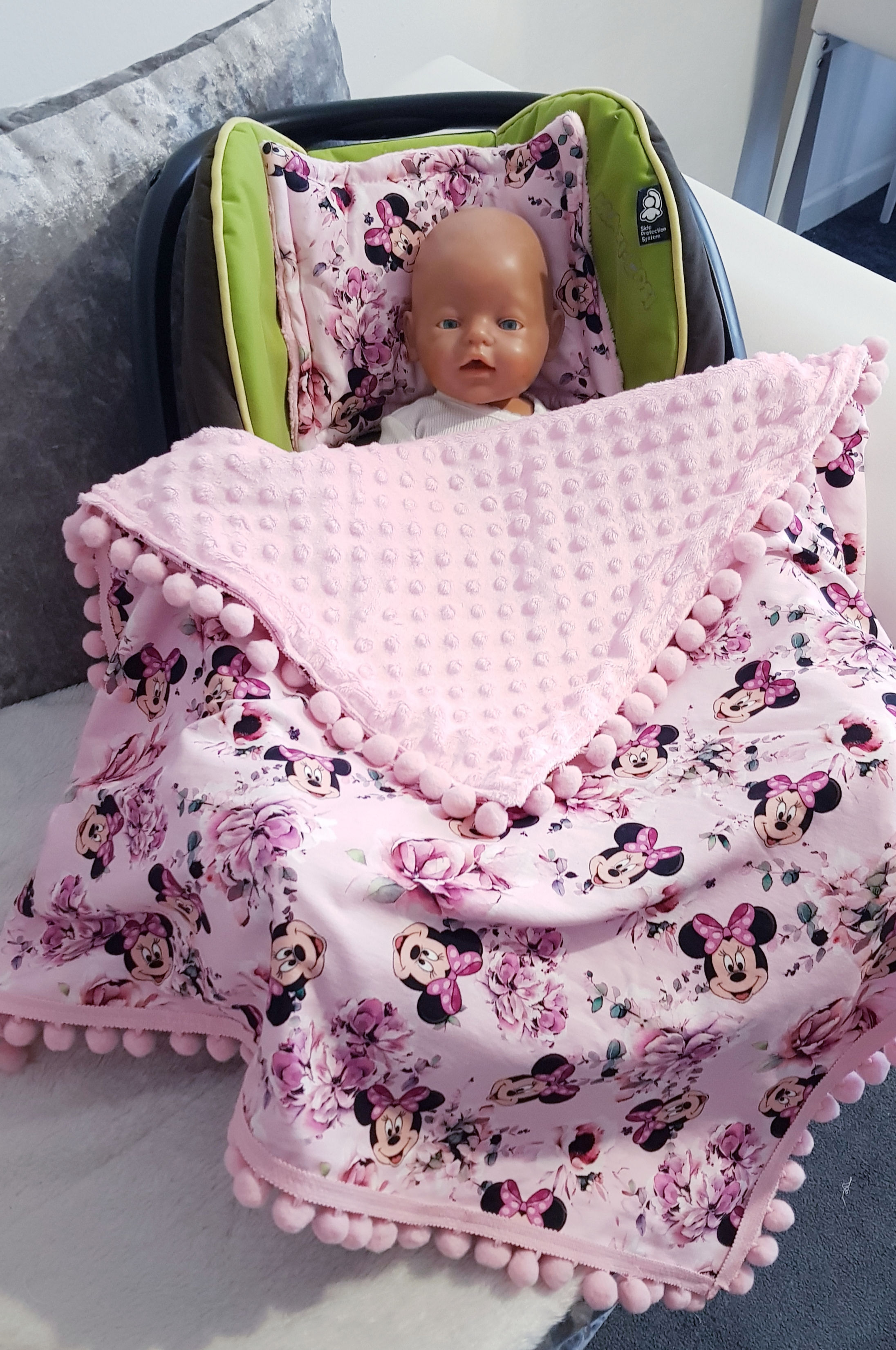 Blanket Minnie Mouse Floral Pink