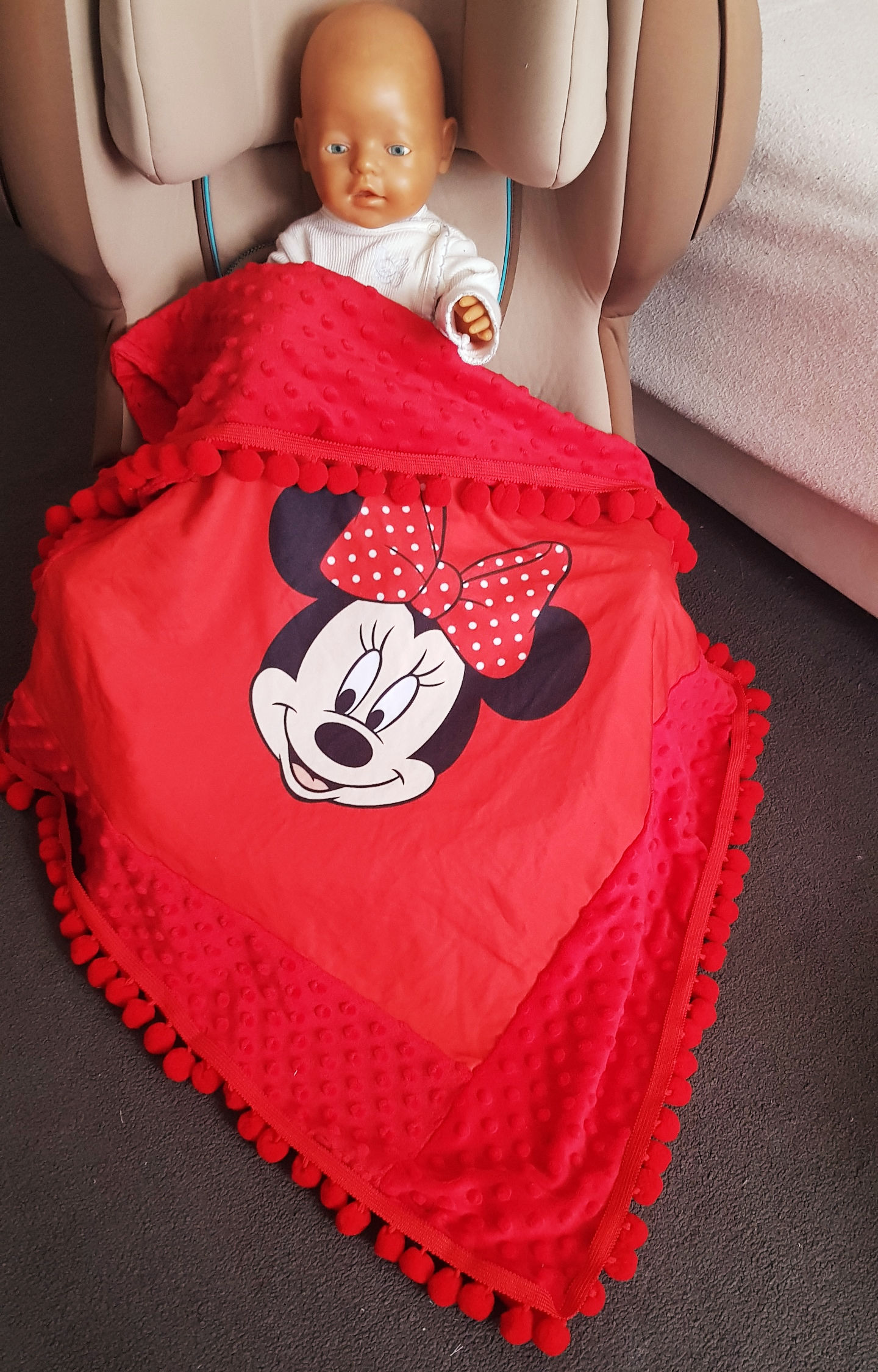 Baby Blanket Minnie Mouse Red