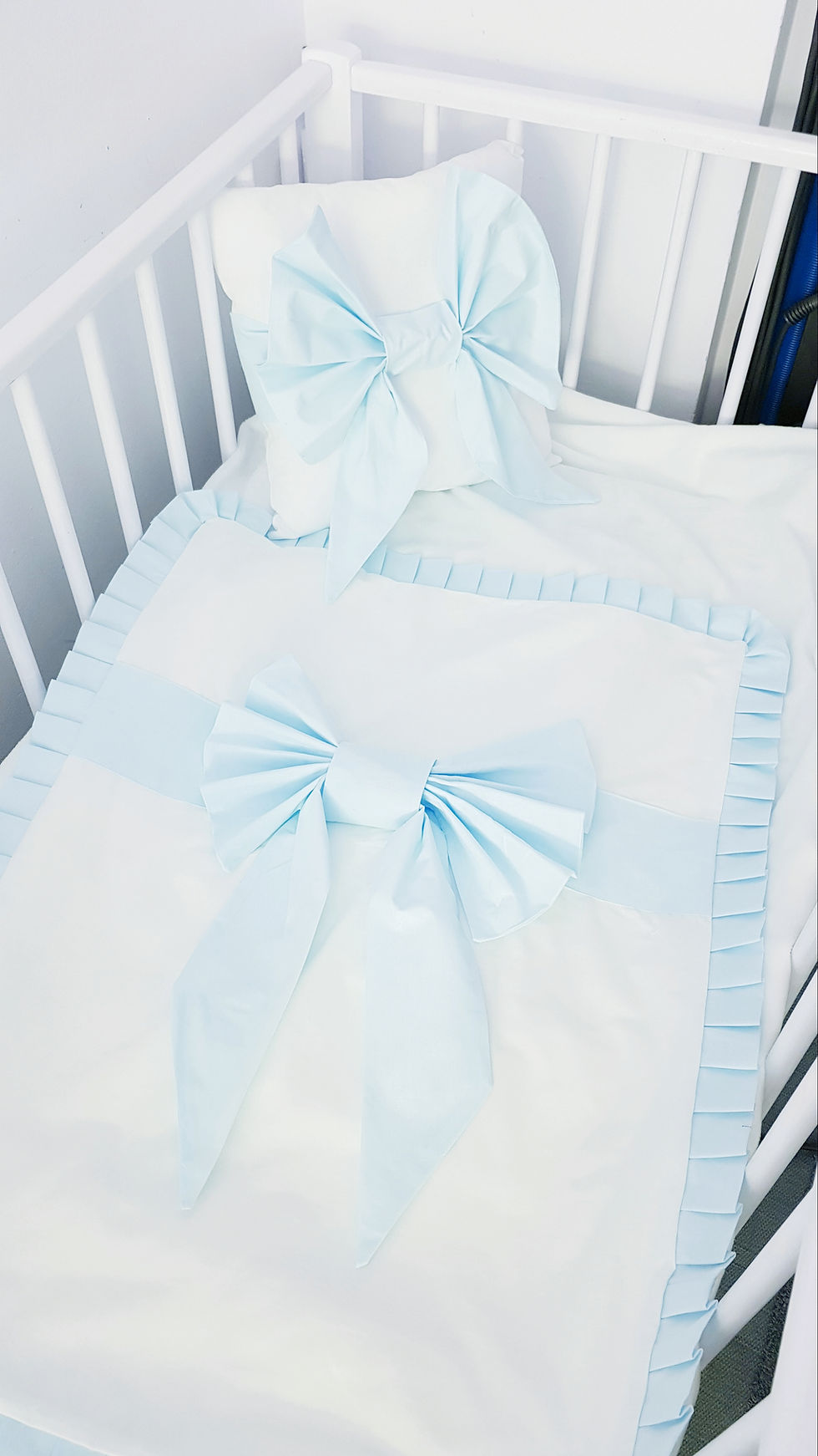 Thumbnail: Personalised Baby Bow Bedding Set 
