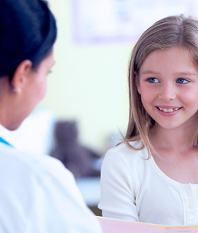 Doctor with young patient