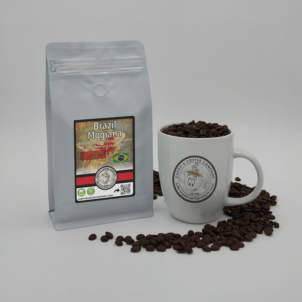 Thumbnail: Brazil Mogiana coffee beans bag and mug