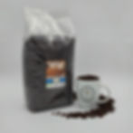 Thumbnail: Bag and mug filled with Hazelnut coffee beans