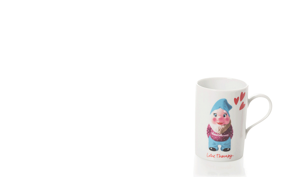 Love Therapy gnomes mugs