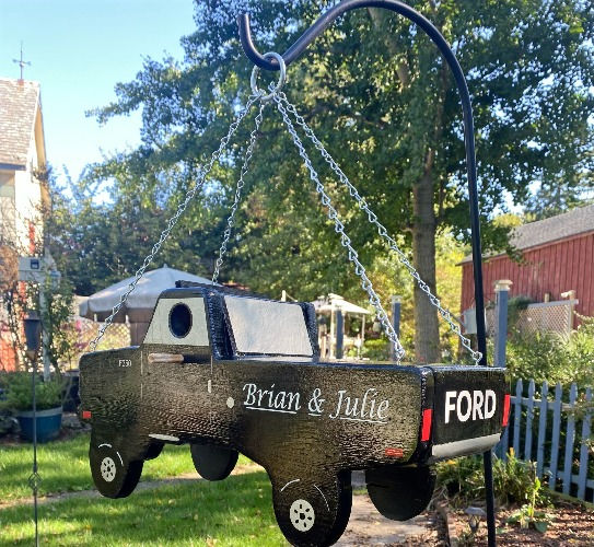 Special Handmade Birdhouse gift last Christmas for a Ford Truck enthusiast