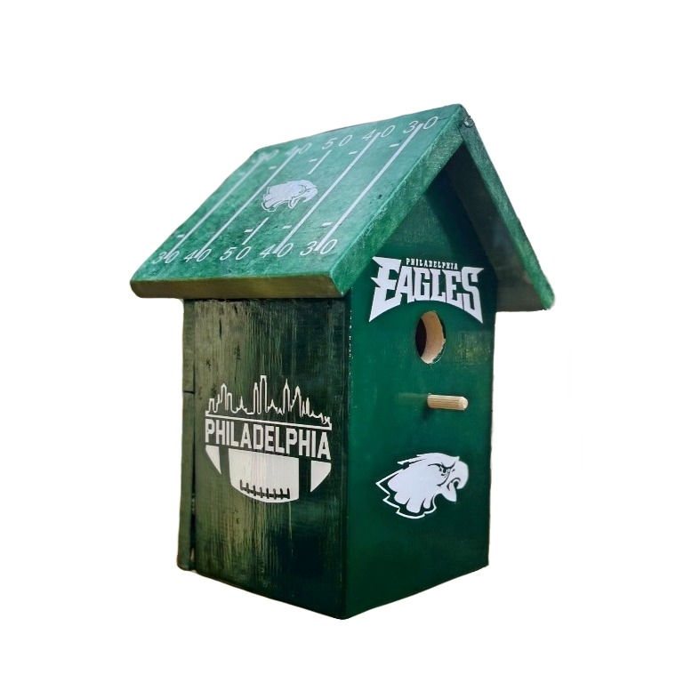 Thumbnail: Go Philadelphia Eagles! This birdhouse represents our beloved Eagles Football Team left side view
