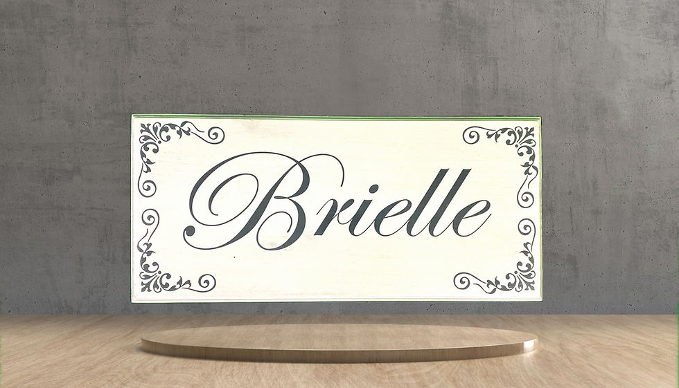brown and tan background of Nursery Wall Sign personalized with your baby's name