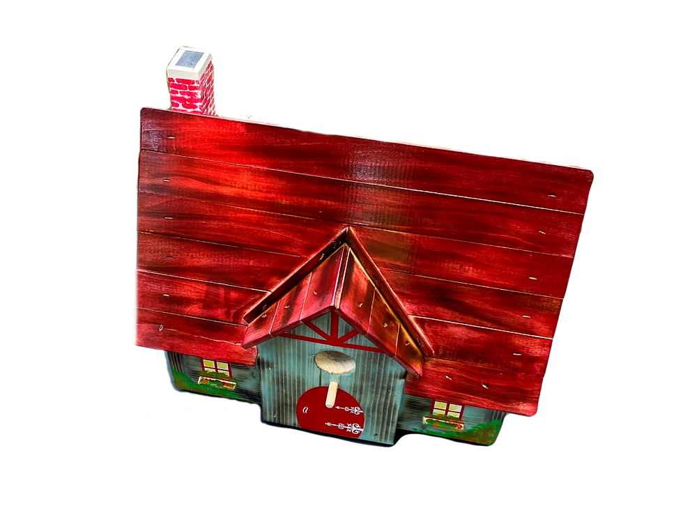 Thumbnail: This Enchanting Handmade Charming Country Cottage Wood Birdhouse would look great in your garden.