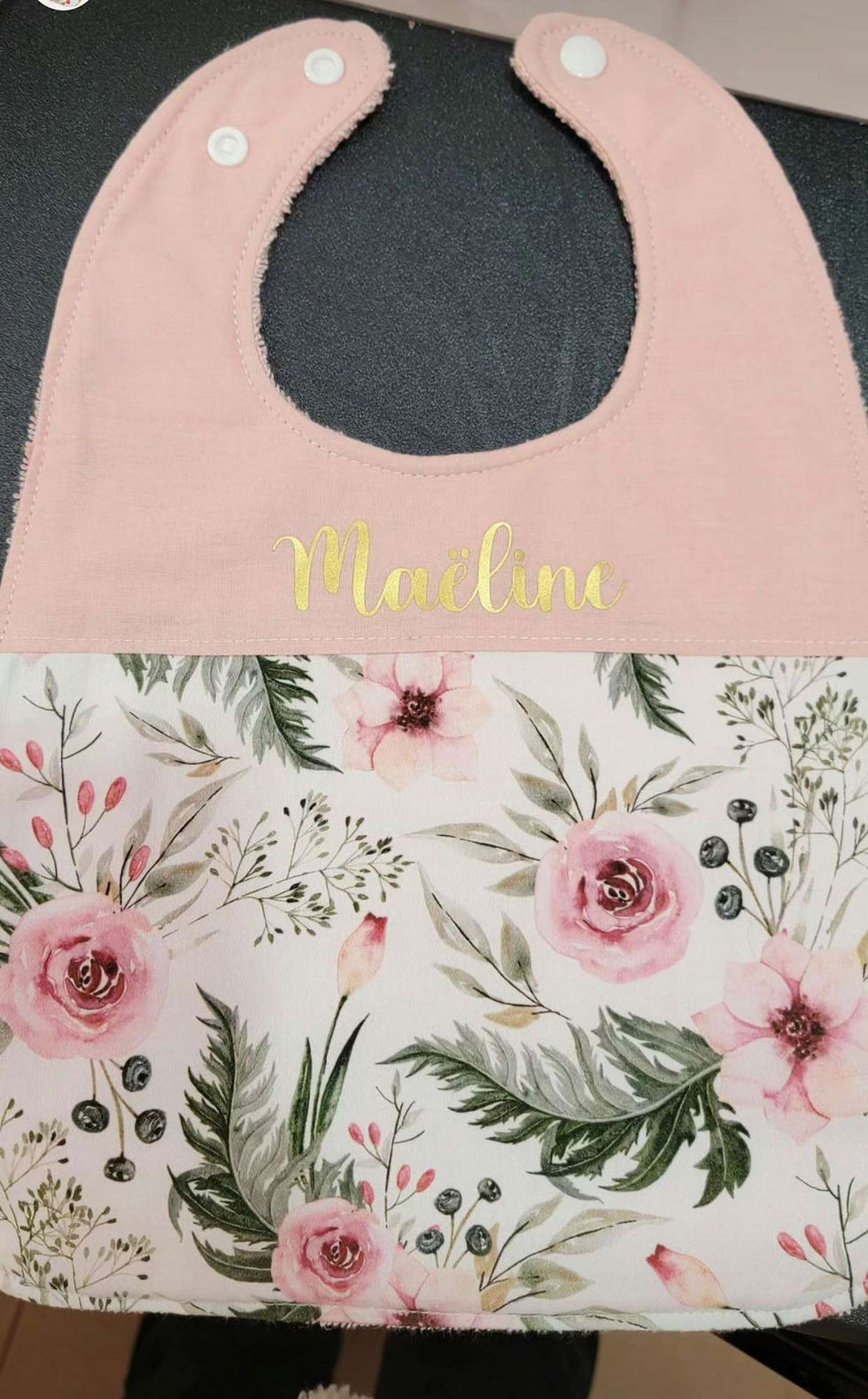 Miniature : Bavoir "Roses sauvages"