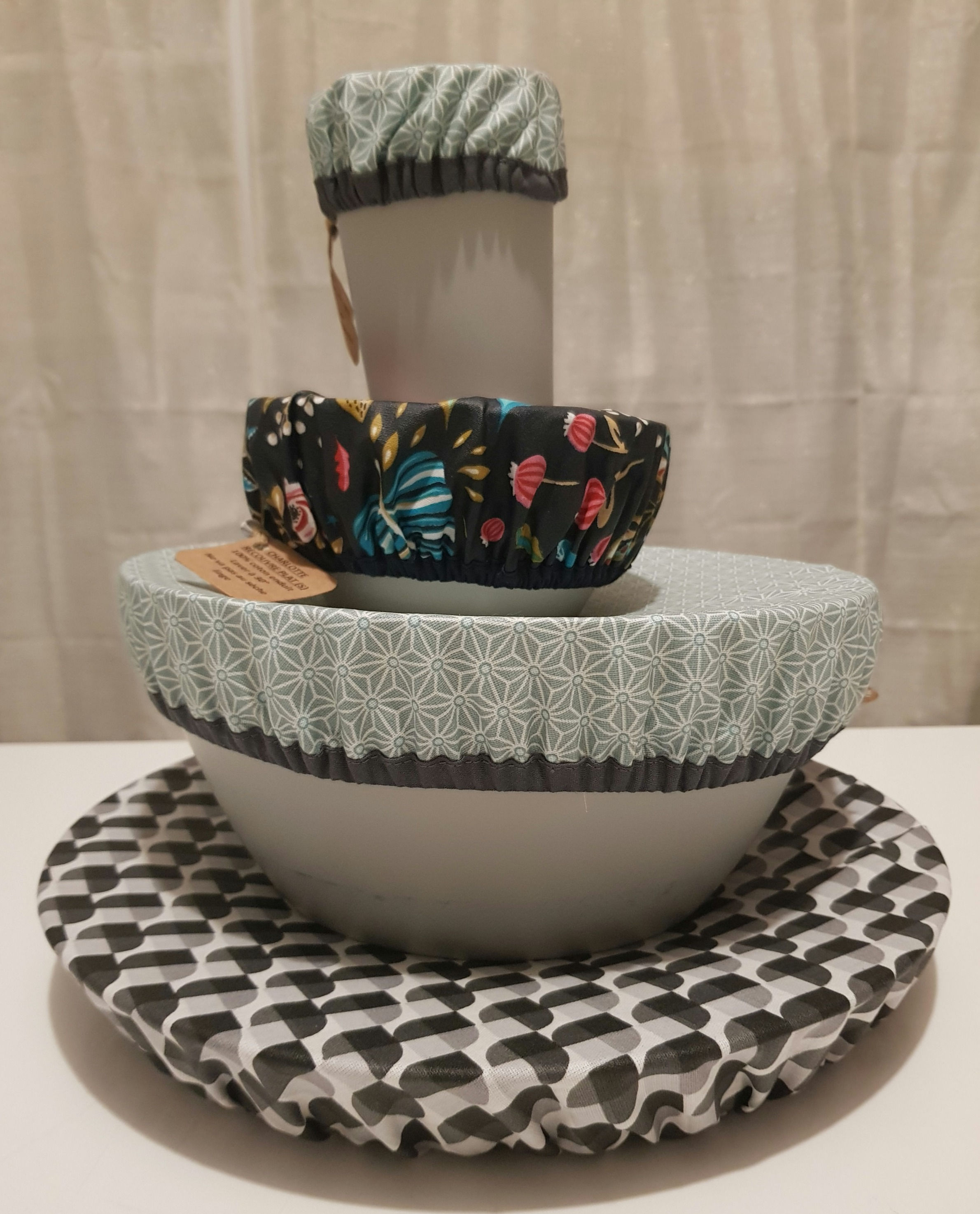 Charlottes recouvre plats: XS,S,M,L