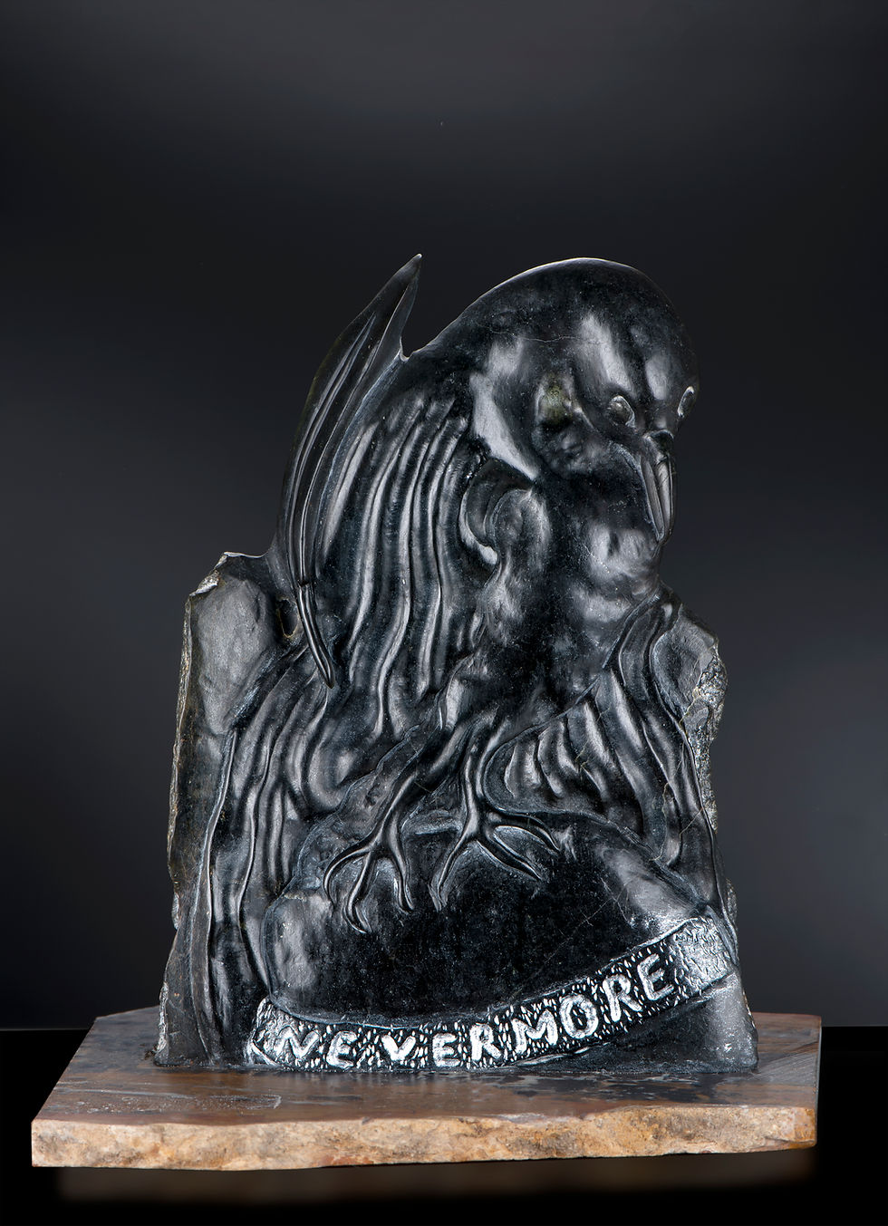 Thumbnail: "Nevermore" Black Nephrite Jade