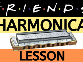 Diatonic harmonica. Text: FRIENDS HARMONICA LESSON