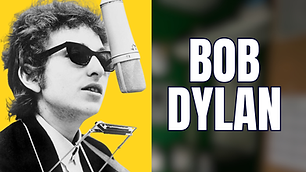 A thumbnail with a photograph of Bob Dylan, in front of a yellow block on the left, with the text 'Bob Dylan' on the right