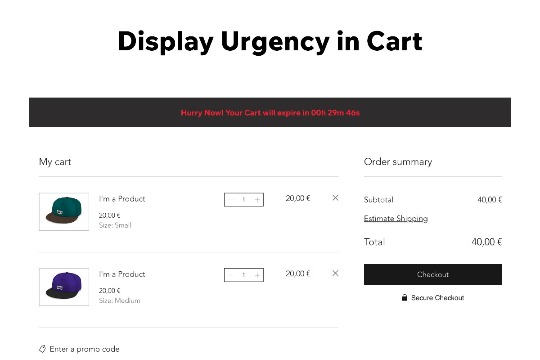 Cart Countdown Timer banner