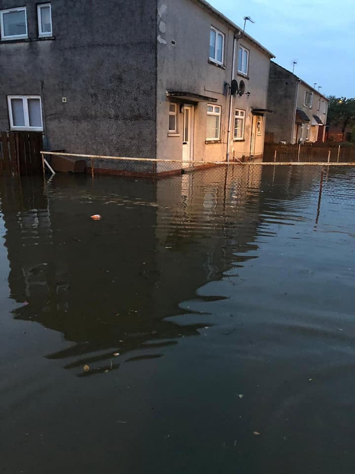 Hundreds of homes left flooded and without power after flash flooding