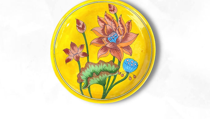 Yellow Lotus Blossom Wall Plate