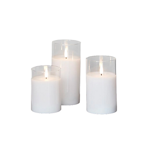 Real wax LED pillar candles