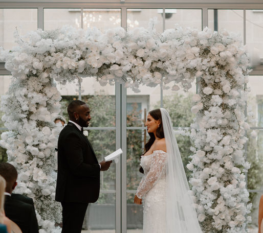 XL Ivory Floral Arch hire at the atrium at botleys mansion