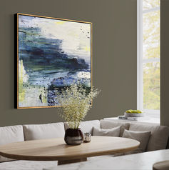 Expressive abstract painting for the home, coastal seascapes, abstract coastal paintings, art for your home, uk contemporary abstract painter.