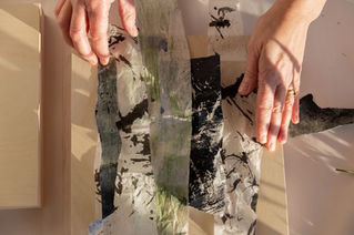 The artist's hands- Claire Hankey.