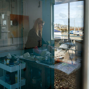 Blog post about Claire Hankey, the artist's studio in leigh marina. 