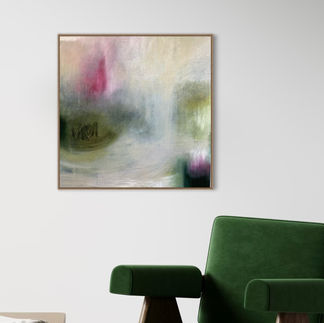 A dreamy large painting by Claire Hankey