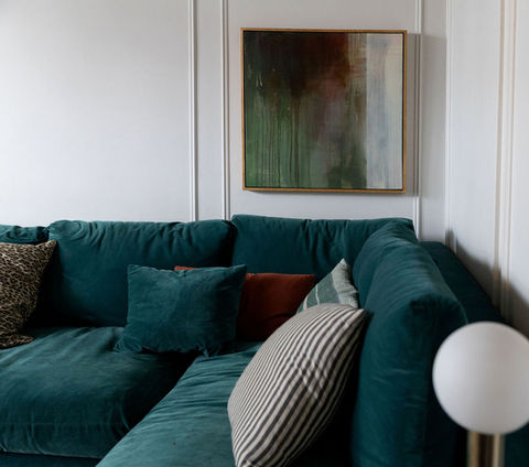 Green and Red abstract by Claire Hankey