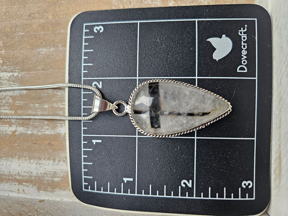 Thumbnail: Tourmalinated Quartz Necklace 