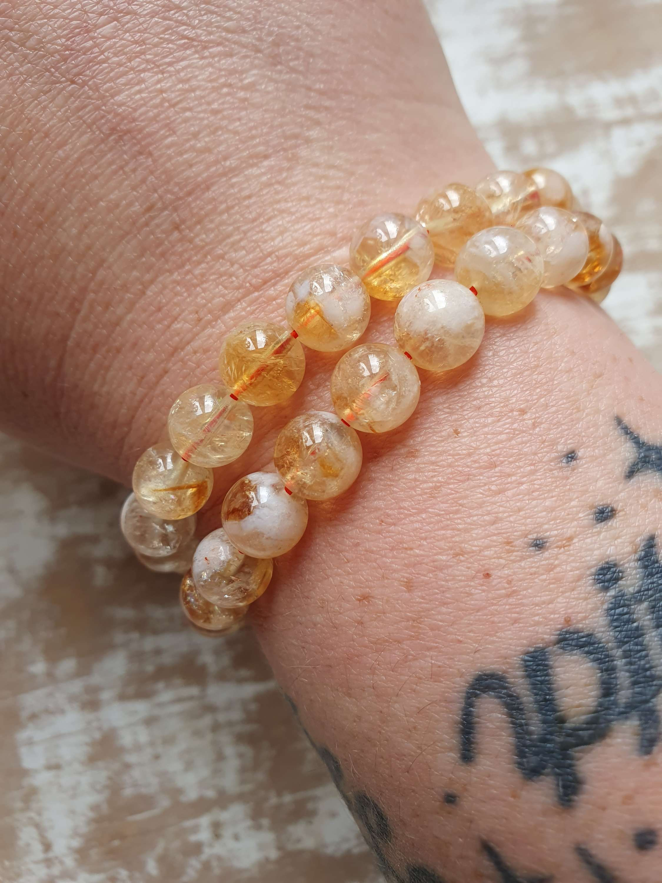 Citrine Beaded Bracelet 