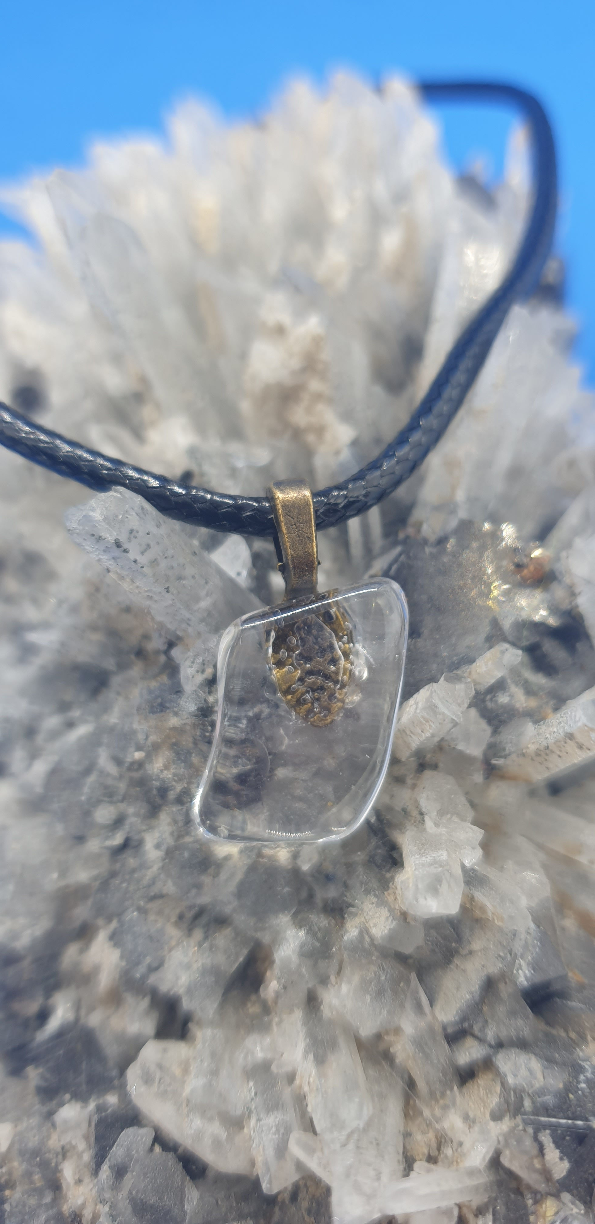 Clear quartz necklace 
