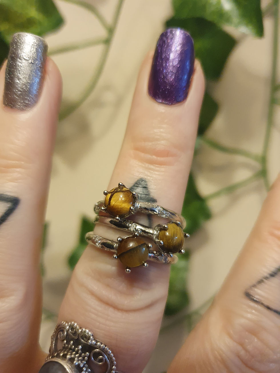 Thumbnail: Tiger's eye ring adjustable 