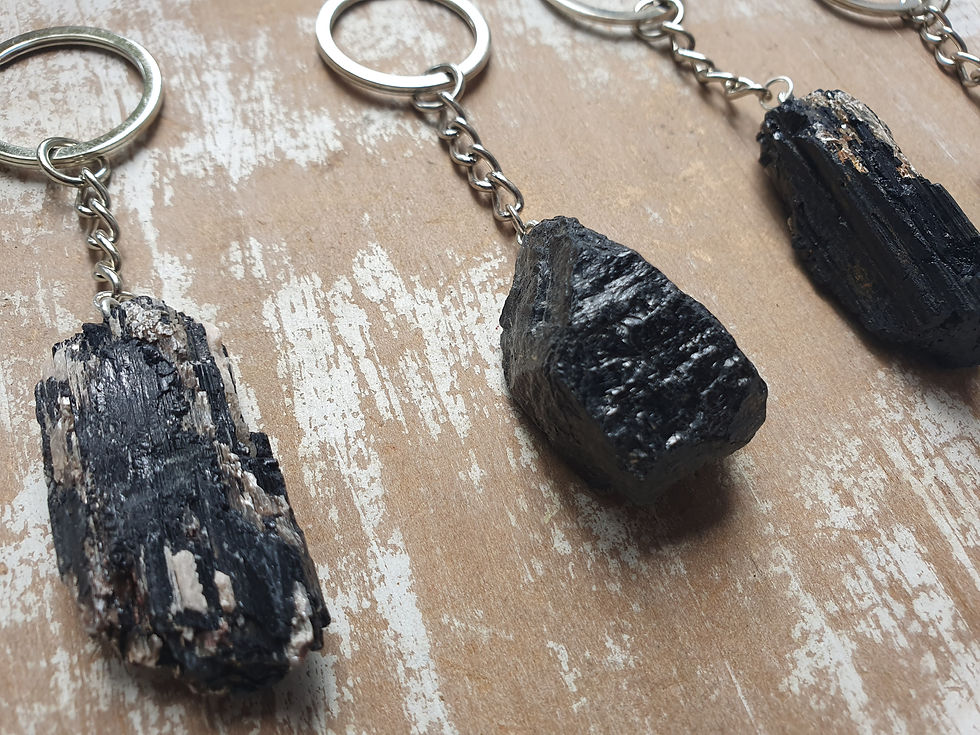 Thumbnail: Black Tourmaline Keyring 