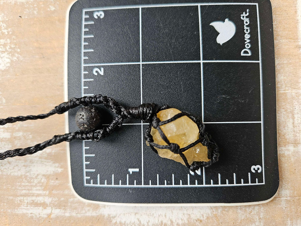 Thumbnail: Citrine Macrame Necklace 