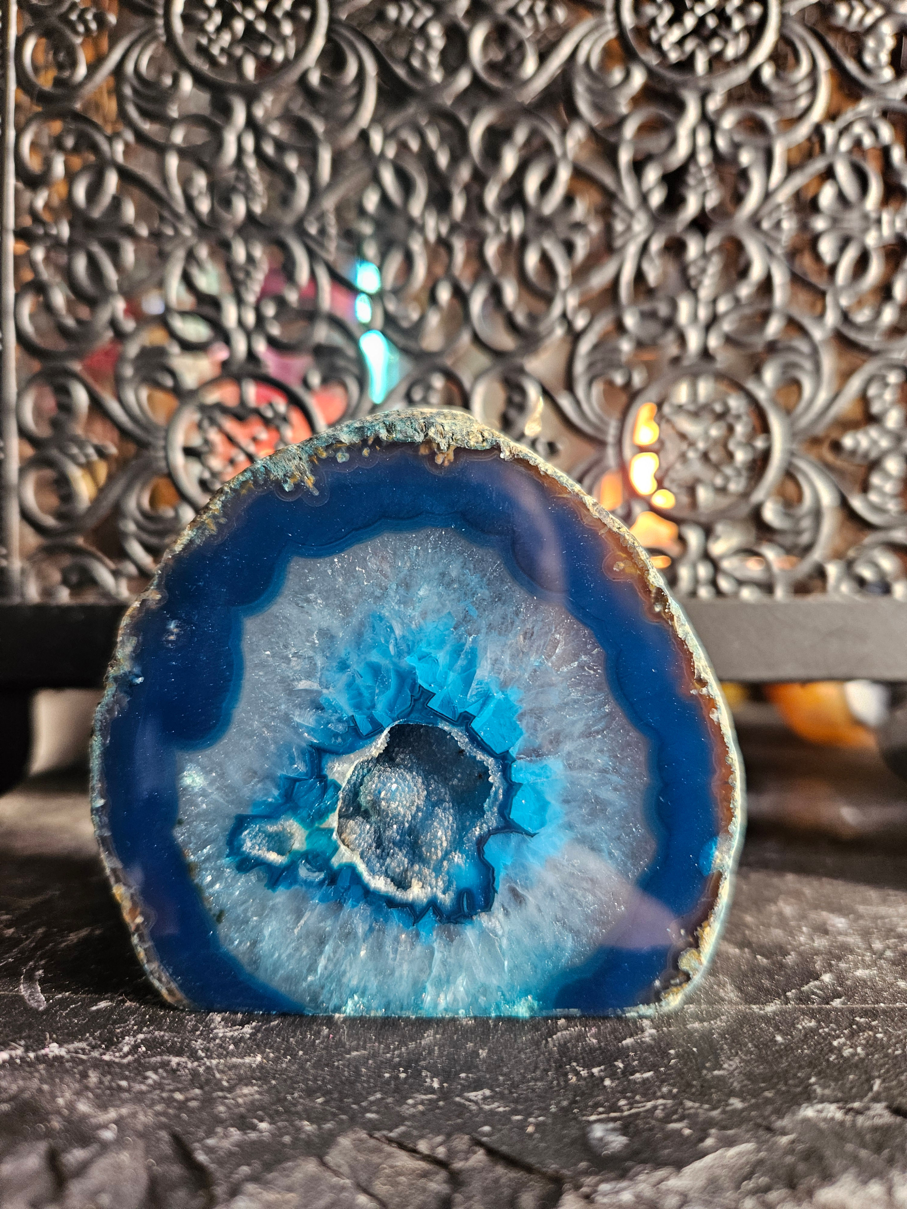 Blue Agate Geode 