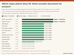 Which Slope Plants Does NC State Actually Document for Erosion?