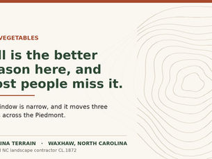 The NC Piedmont Fall Vegetable Calendar, Keyed to Your County