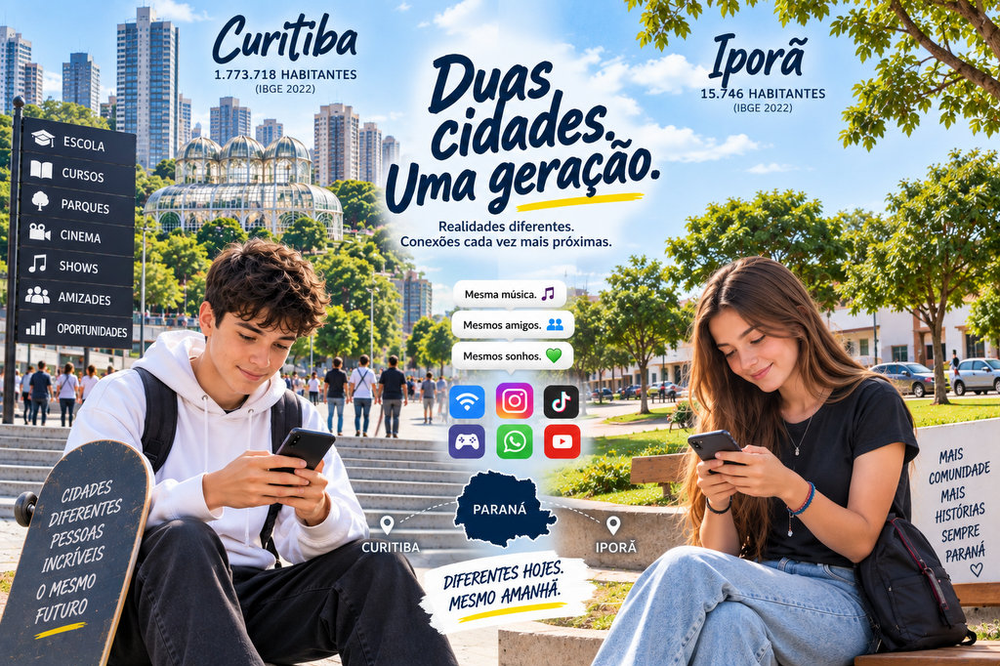 Adolescentes no Paraná: duas cidades, duas rotinas e uma mesma geração