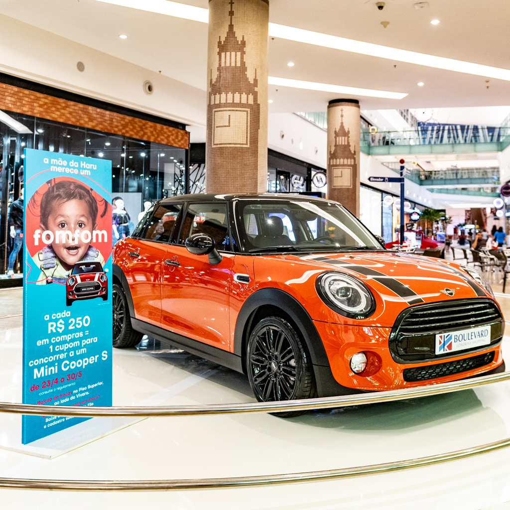 Sorteio de Mini Cooper estimula compras para o Dia das Mães no Boulevard Londrina Shopping