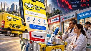 Mercado Livre amplia operação de medicamentos com antibióticos e canetas GLP-1 em São Paulo.