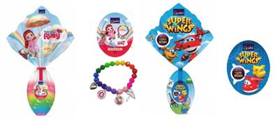 Qualitá traz ovos de Páscoa da Rainbow Rubi e Superwings