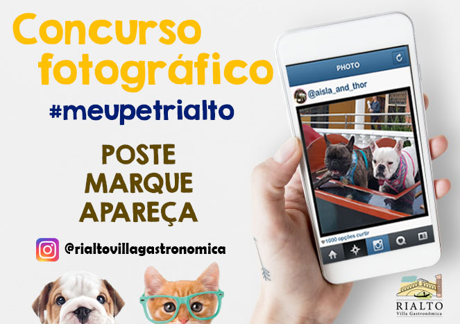 Rialto realiza concurso fotográfico para inaugurar seu pet lounge