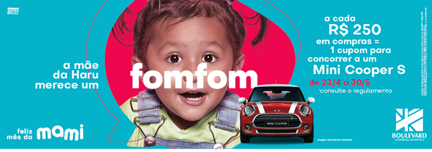 Boulevard Londrina Shopping vai sortear Mini Cooper na Campanha de Dia das Mães
