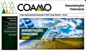 Coamo inova na apresentação das Demonstrações Financeiras do exercício 2020