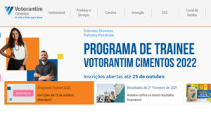 Votorantim Cimentos anuncia Programa de Trainee 2022