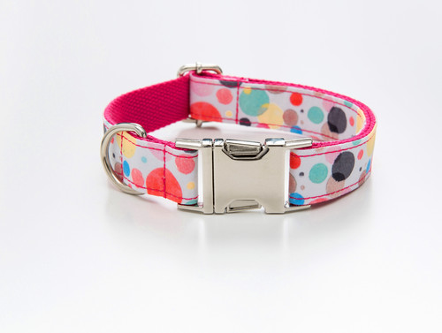 fabric half check collar