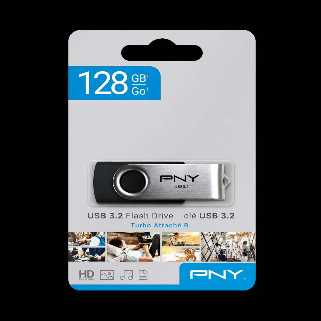 Flash Drive - PNY 128GB Turbo Attaché 4 USB 3.2