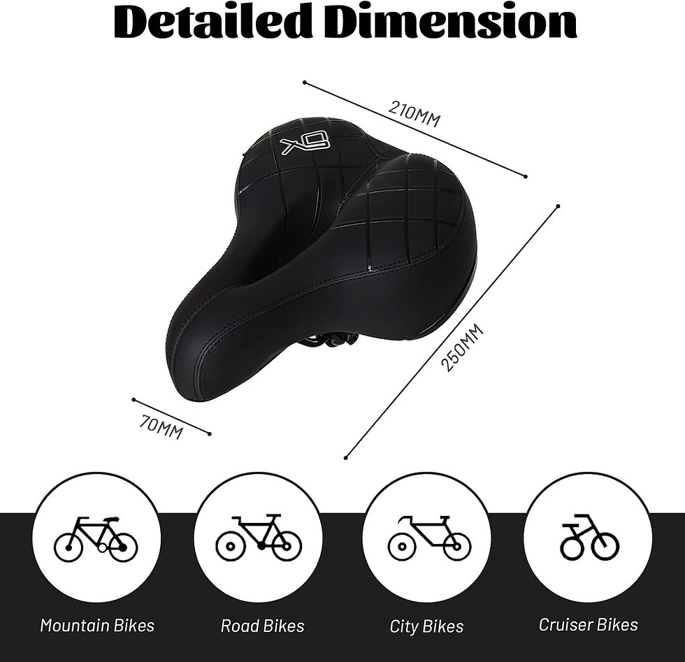 Thumbnail: BWBIKE Oversized Comfort Saddle – High-Stability Shockproof Design