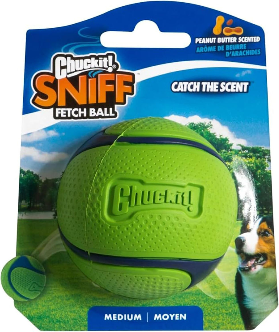 Thumbnail: Chuckit! Sniff Duo Scented Fetch Balls - Peanut Butter & Bacon (Medium 2-Pack)